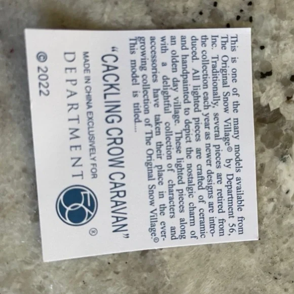 Department 56 Halloween Snow Village Retired Cackling Crow Caravan Dept 56 Lamp - Picture 11 of 12